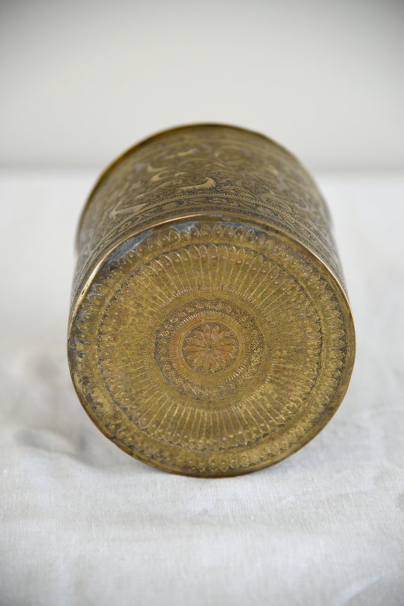 Decorative Indian Brass Covered Pot