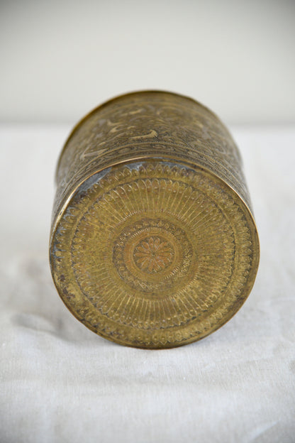 Decorative Indian Brass Covered Pot