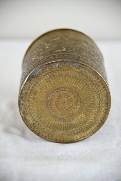 Decorative Indian Brass Covered Pot