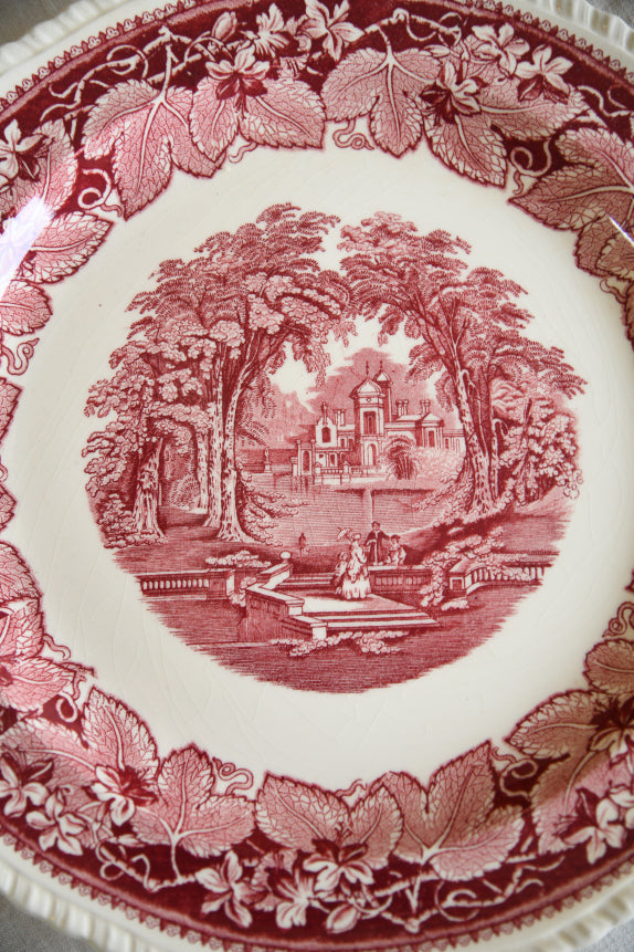 Vintage Masons Red & White Ironstone Serving Plate