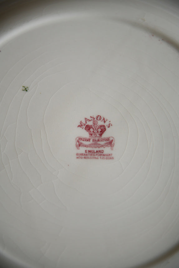 Vintage Masons Red & White Ironstone Serving Plate