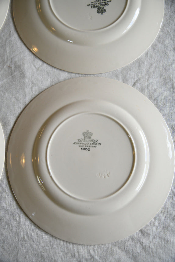 6 Vintage John Maddock Ivory Ware Breakfast Plate