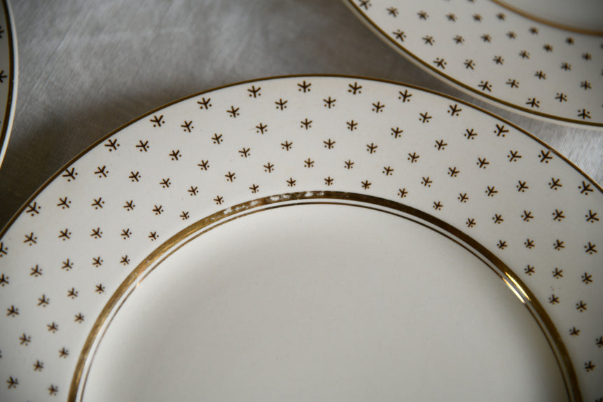 6 Vintage John Maddock Ivory Ware Breakfast Plate