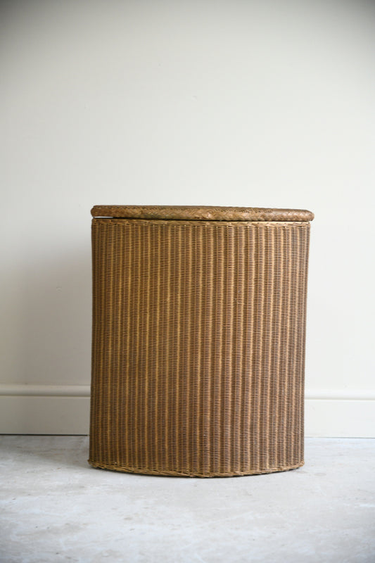 Vintage Gold LLoyd Loom Corner Linen Basket