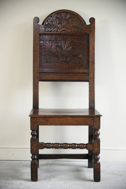 18th Century Joined Oak Backstool