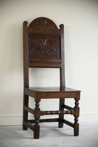 18th Century Joined Oak Backstool