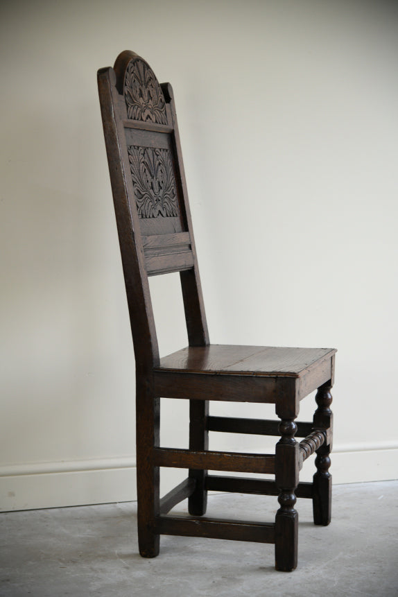 18th Century Joined Oak Backstool