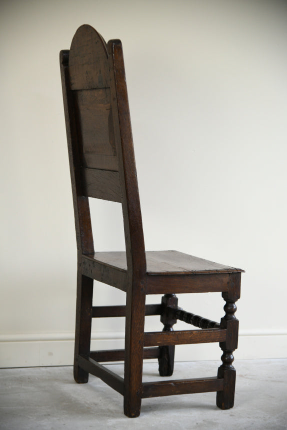 18th Century Joined Oak Backstool