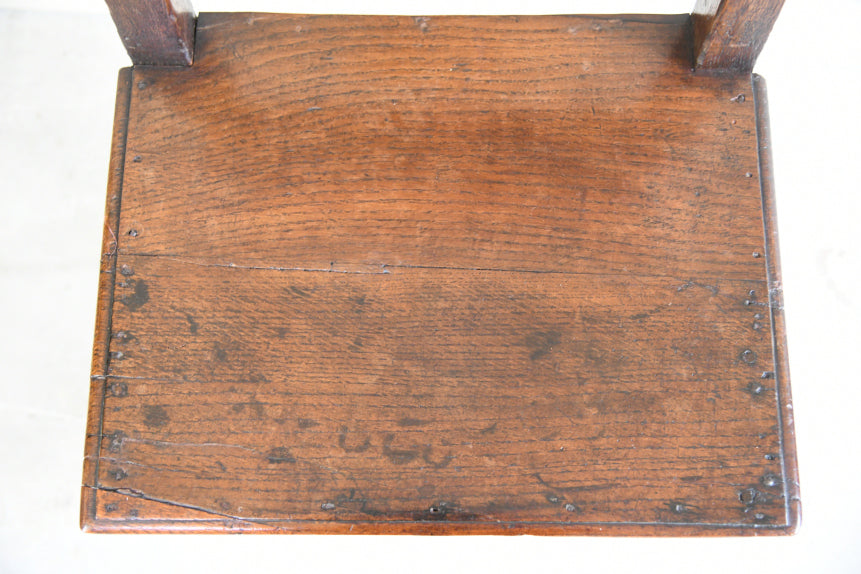 18th Century Joined Oak Backstool