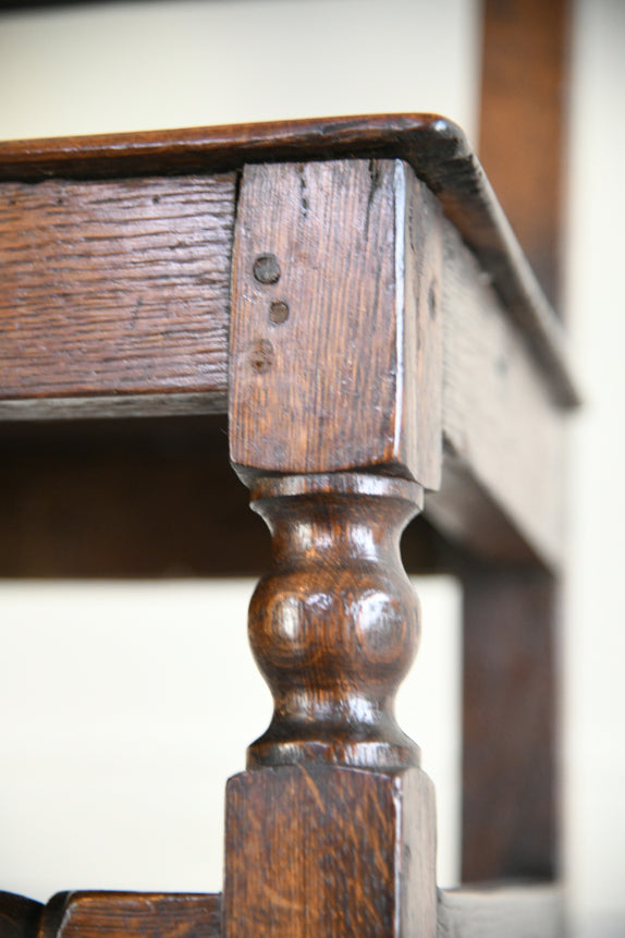 18th Century Joined Oak Backstool