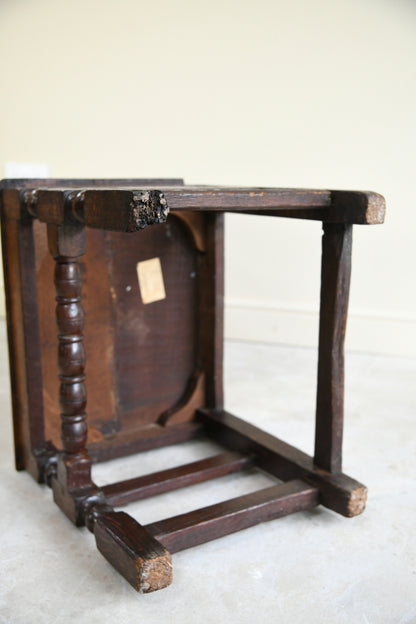 18th Century Joined Oak Backstool