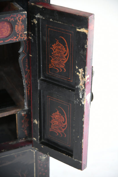 Antique Chinese Black Lacquer Cabinet