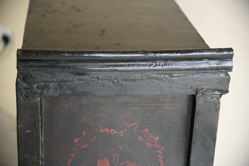 Antique Chinese Black Lacquer Cabinet