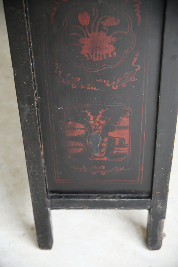 Antique Chinese Black Lacquer Cabinet