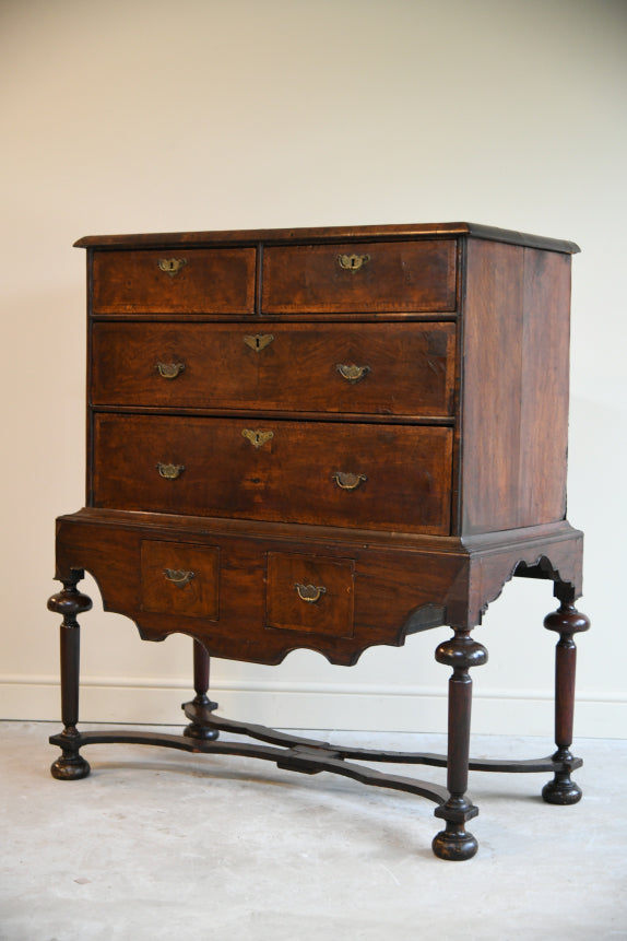 Antique Walnut Chest on Stand