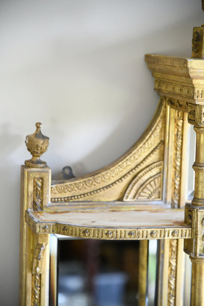 Antique Gilt Overmantle Mirror