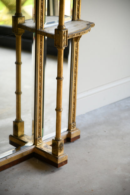 Antique Gilt Overmantle Mirror