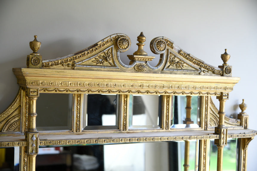 Antique Gilt Overmantle Mirror