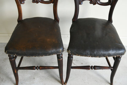 Pair Antique Victorian Occasional Chairs