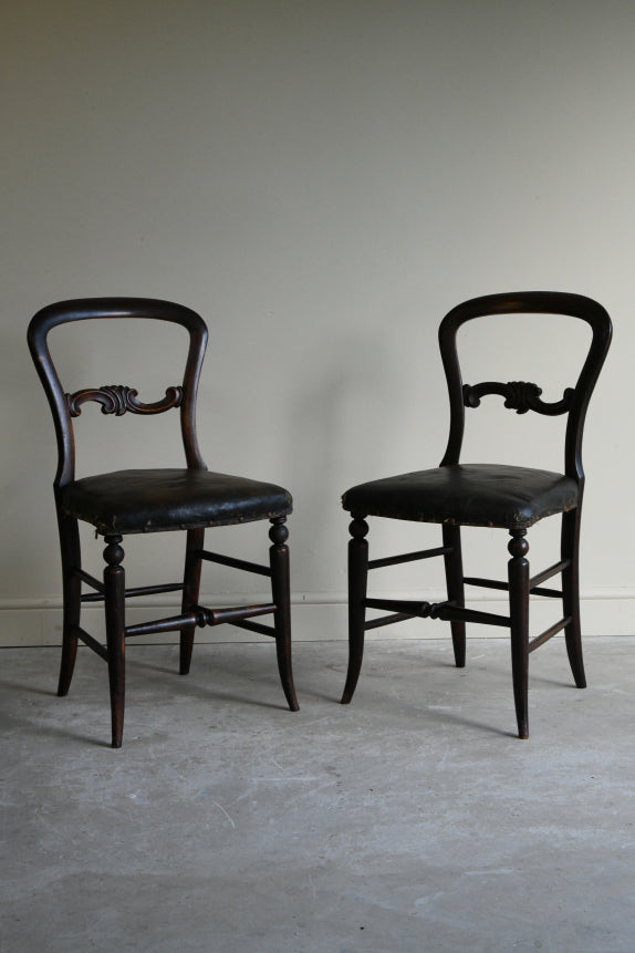 Pair Antique Victorian Occasional Chairs