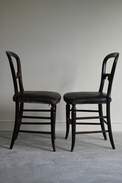 Pair Antique Victorian Occasional Chairs