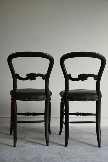 Pair Antique Victorian Occasional Chairs