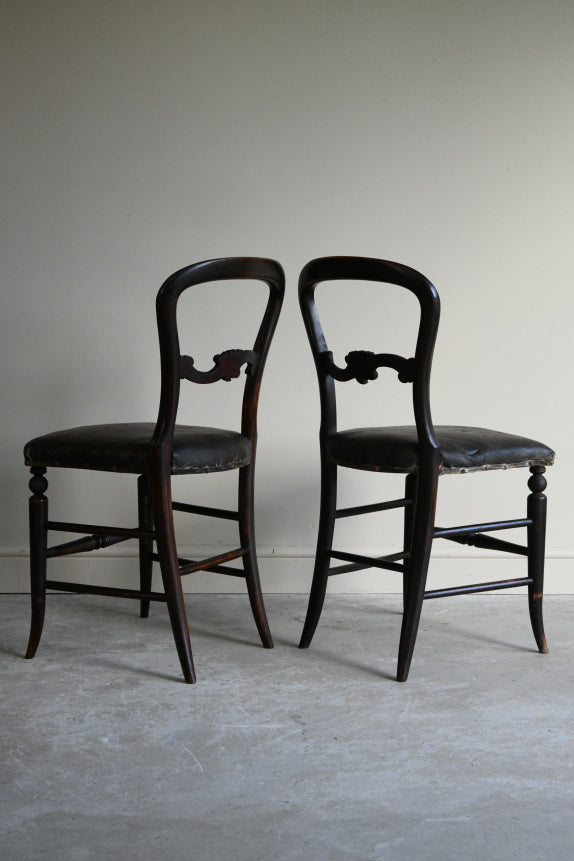 Pair Antique Victorian Occasional Chairs