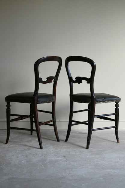 Pair Antique Victorian Occasional Chairs