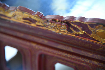 Red & Black Lacquer Oriental Table