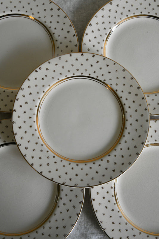 6 Vintage John Maddock Ivory Ware Side Plates