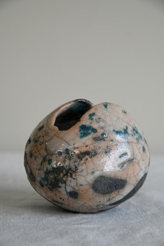 Contemporary Small Round Pottery Bowl Vase