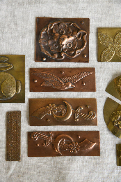 Early 20th Century Small Metal Plaques