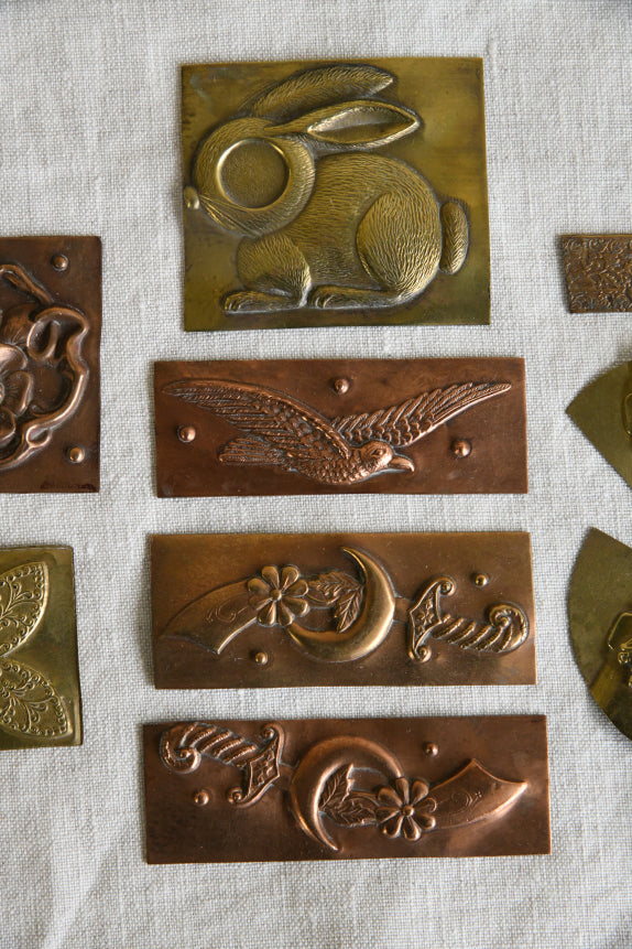 Early 20th Century Small Metal Plaques