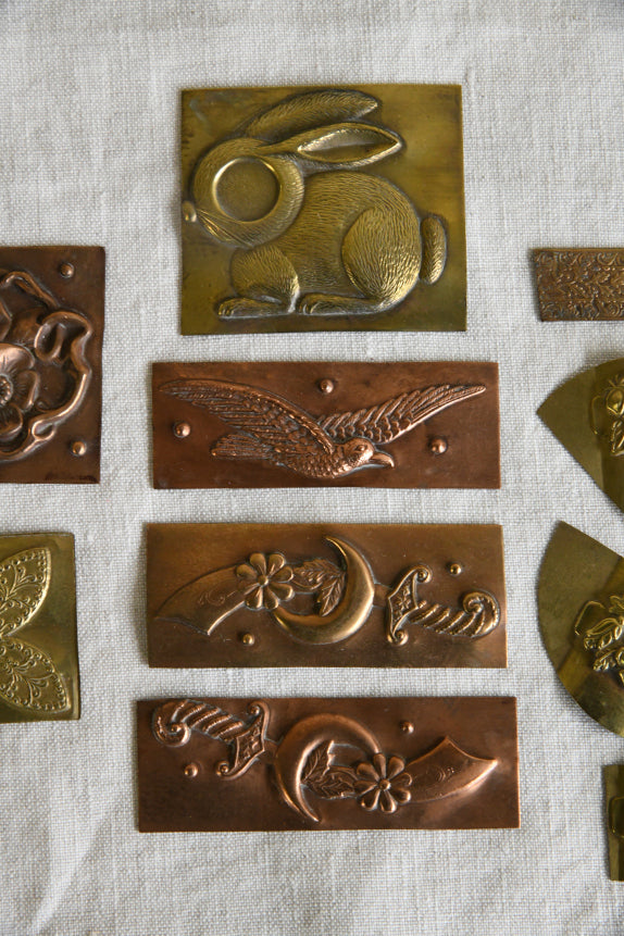 Early 20th Century Small Metal Plaques