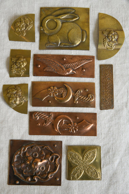 Early 20th Century Small Metal Plaques