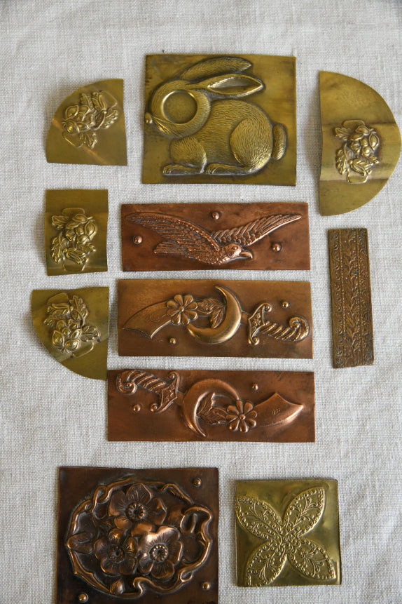 Early 20th Century Small Metal Plaques