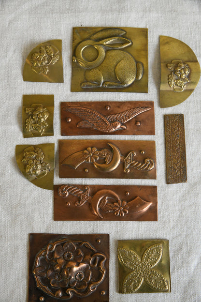 Early 20th Century Small Metal Plaques
