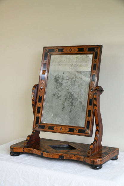 Antique Marquetry Dressing Table Mirror