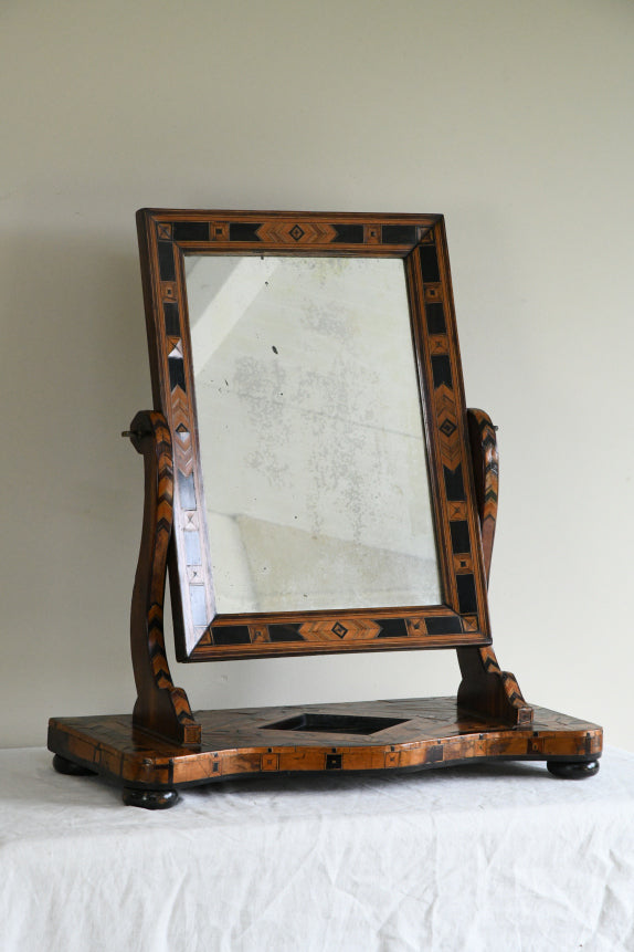 Antique Marquetry Dressing Table Mirror