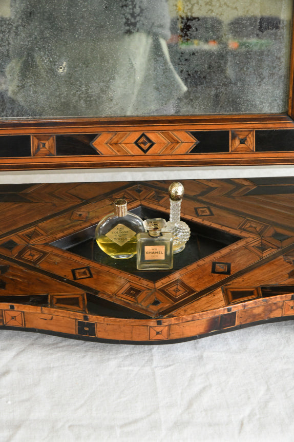 Antique Marquetry Dressing Table Mirror