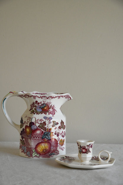 Masons Fruit Basket Jug & Candlestick