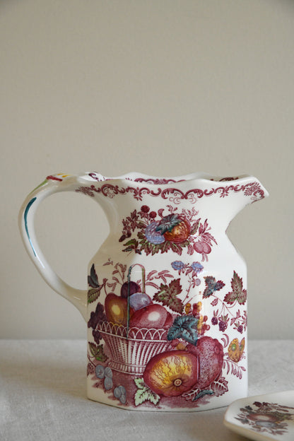 Masons Fruit Basket Jug & Candlestick