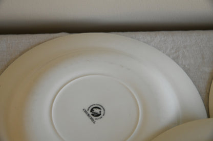 6 Vintage Churchill Willow Dinner Plates