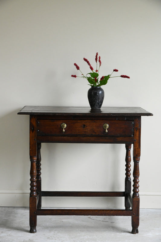 Antique 18th Century Oak Side Table