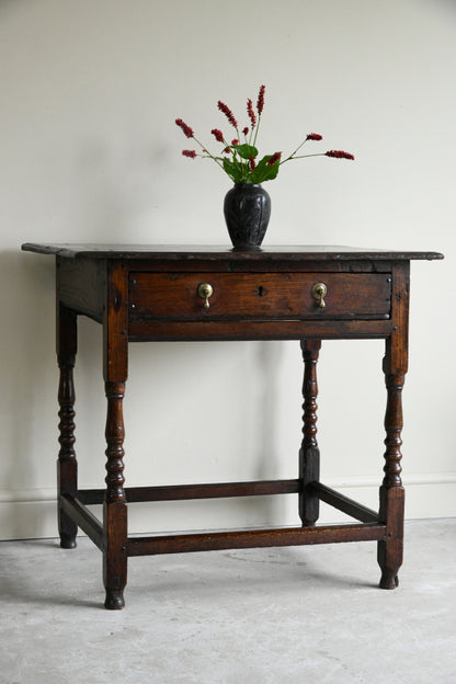 Antique 18th Century Oak Side Table