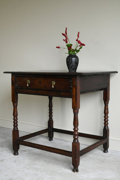 Antique 18th Century Oak Side Table