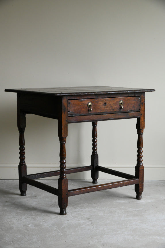 Antique 18th Century Oak Side Table