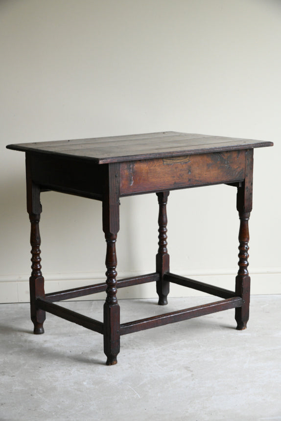 Antique 18th Century Oak Side Table