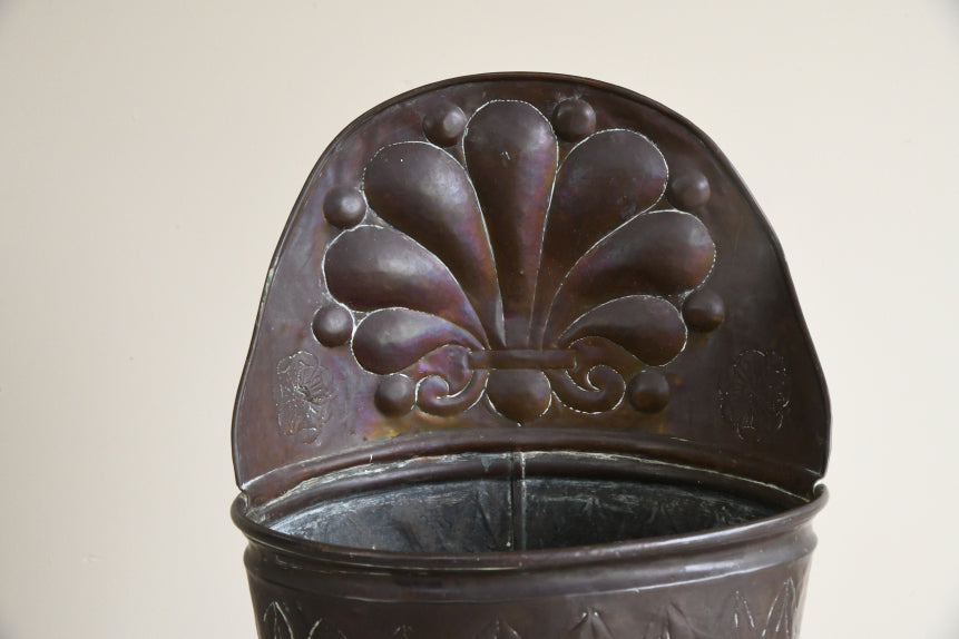 Antique Copper Grape Hod Log Bin