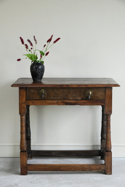 Antique Elm Side Table